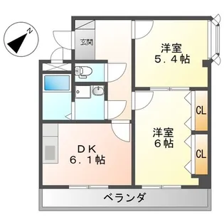 サンフィット新町【2階】の間取り