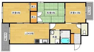エスポワール舟入【7階】の間取り
