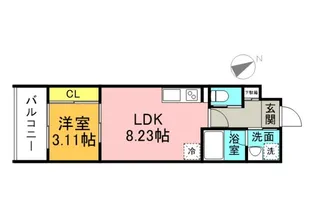 YELLSTAGE長束WESTの間取り