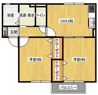 パークハイム古市B棟の間取り
