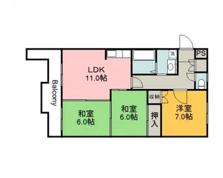 住吉コーポ【2階】の間取り