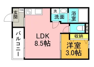 BAYSIA宇品【3階】の間取り