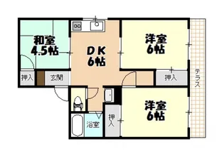 ネオハイツ沖野A棟【101号室】の間取り
