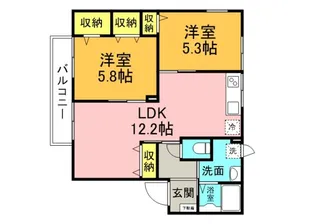 Kハウス【2階】の間取り