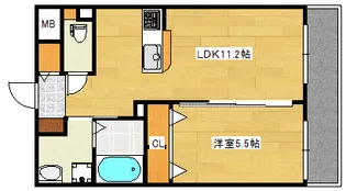 ROSSO庚午【2階】の間取り