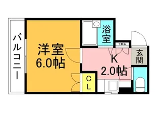 フラットモール【503号室】の間取り
