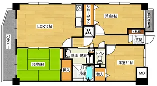 ハーモニー中須【7階】の間取り