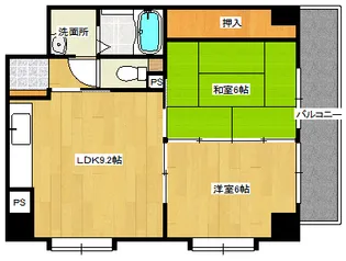 フレア21三滝【801号室】の間取り