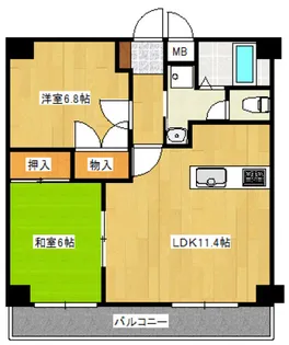 カサグランデ1【7階】の間取り