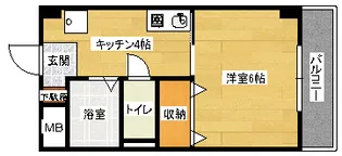 コーポエコード【405号室】の間取り