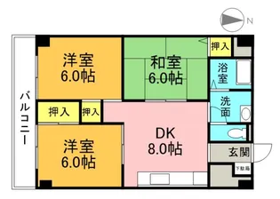 幟町熊本ビル【8階】の間取り