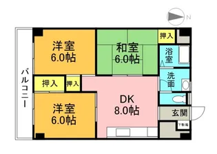 幟町熊本ビル【6階】の間取り