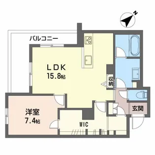 グリナージュ歴史の散歩道【A203号室】の間取り