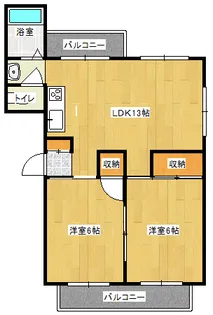 BAUHAUS南観音【6階】の間取り