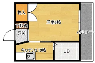 東雲ハイツ【2階】の間取り