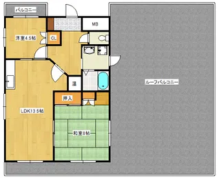 ハイライフみやま【8階】の間取り
