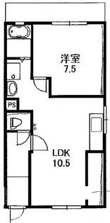 新宅第1ビル【104号室】の間取り