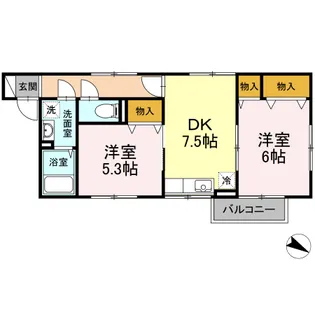 ウイングMISAWA2【2階】の間取り
