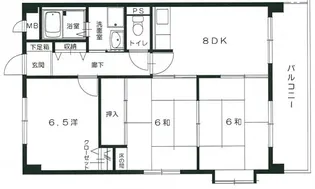ハイム宮本【4階】の間取り