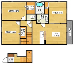 プランドール東原1の間取り