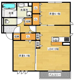 ファミール東雲【2階】の間取り