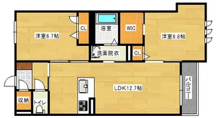 ヴァンレーベ【2階】の間取り