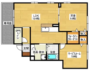 プランドール東原2【1階】の間取り
