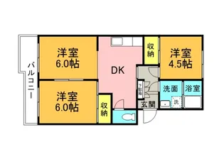 井東コーポラスの間取り