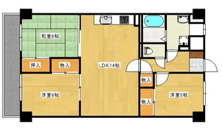 西広島ガーデニア【1002号室】の間取り