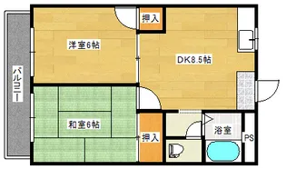 フレグランス東雲【3階】の間取り
