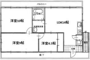 西本アパートの間取り