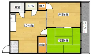 真宅コーポ【202号室】の間取り