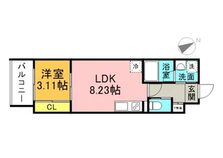 YELLSTAGE長束WESTの間取り