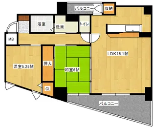 ダイアモンドビューの間取り