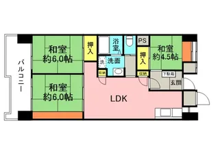 ビレッジハウス光南タワー1号棟の間取り