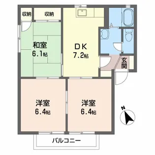 メゾンドエスポワールA棟の間取り