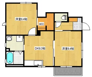 ヴィラシーンB棟【1階】の間取り