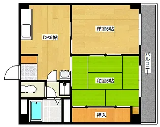 コーポなかの3の間取り