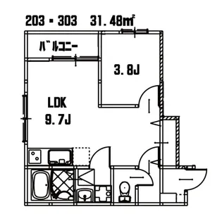 リノリノアパートメントWITHA棟の間取り