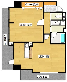 広島ガーデンシティ白島城北ウエストタワーの間取り