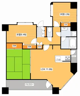 ライオンズマンション舟入本町の間取り