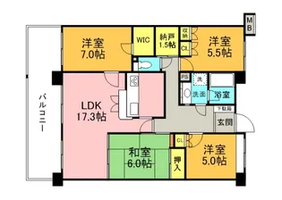 藤和ハイタウン戸坂壱番館の間取り