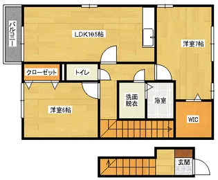 ウィルモアSHIGENO3棟の間取り