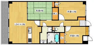 ダイアパレスウエストシティ田方四季の杜の間取り