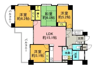 フローレンス楠木の間取り