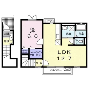 グランドハイツ古市橋Bの間取り