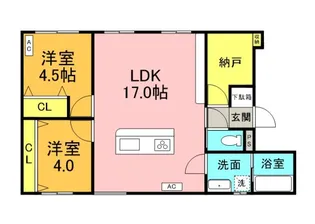 ウエストコート宇品の間取り