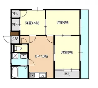コーポ西山の間取り