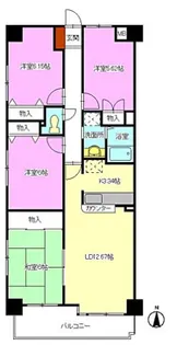 ホウライツルビルの間取り