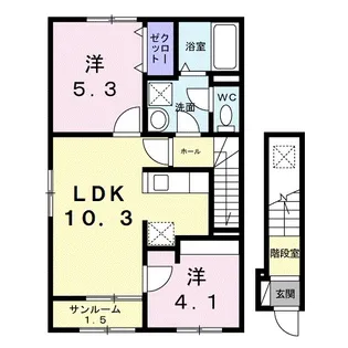 シャトーKINKIAの間取り